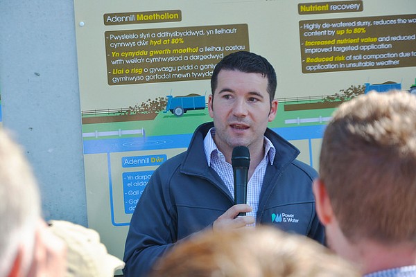 CEO Gareth Morgan talks to BBC One Wales about the Slurry Project at Gelli Aur Farm