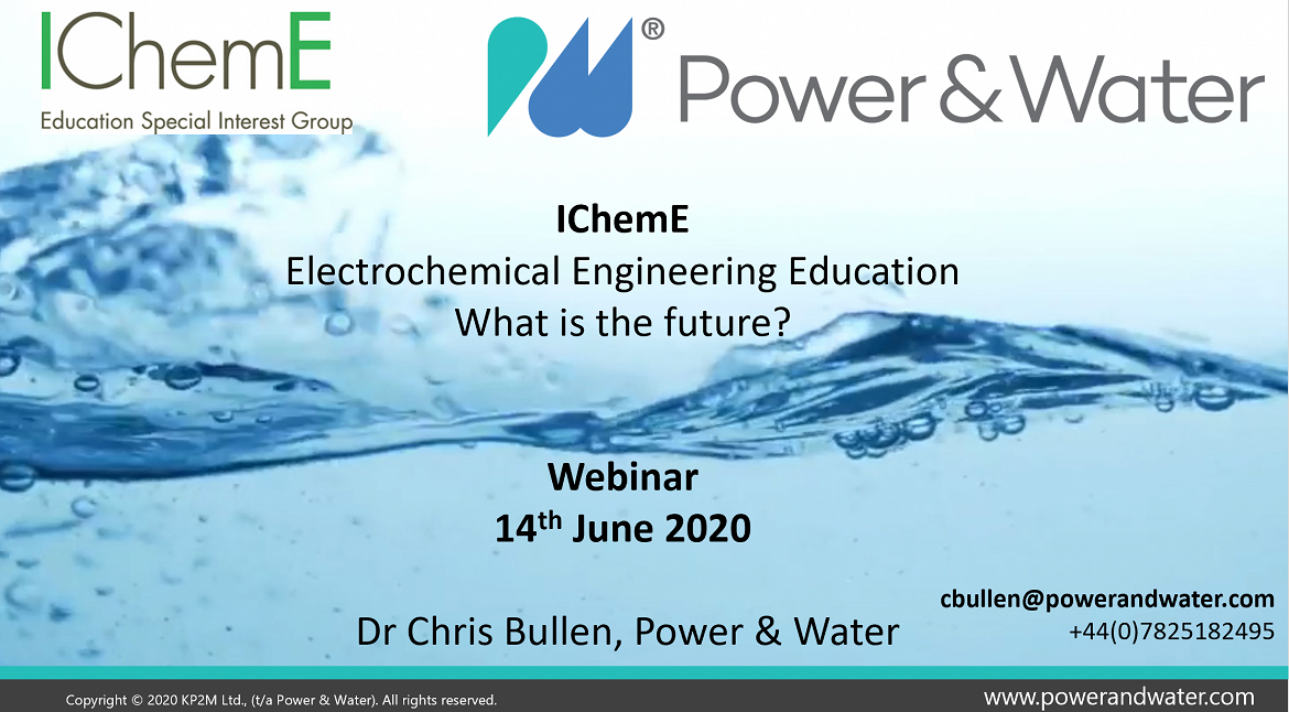 ELECTROCHEMICAL ENGINEERING EDUCATION - WHAT IS THE FUTURE?